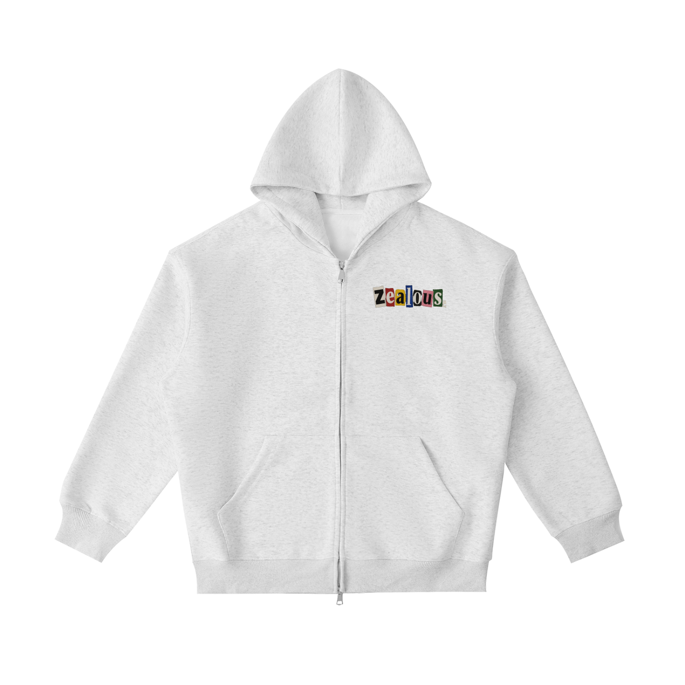 zealous. Ransom Zipper Hoodie White