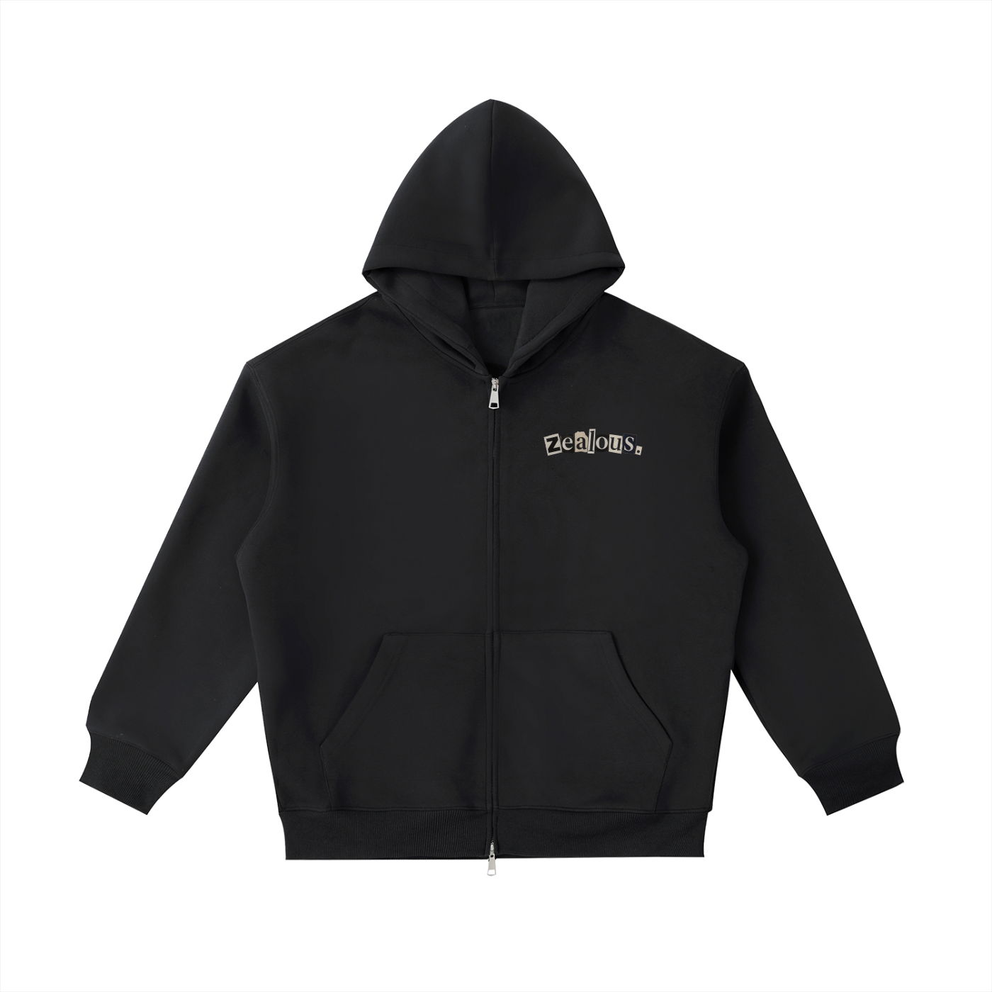 zealous. Ransom Zipper Hoodie Black