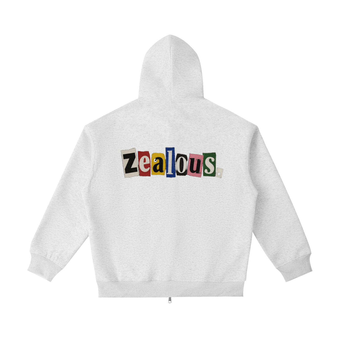 zealous. Ransom Zipper Hoodie White